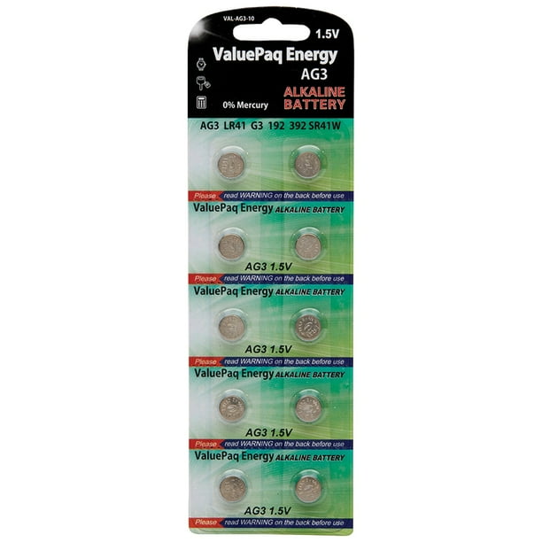 10 Pk Dantona VAL-AG3-10 Valuepak Energy AG3 Silver Oxide Button Cell Batteries 10 Pk Dantona VAL-AG3-10 Valuepak Energy AG3 Silver Oxide Button Cell Batteries